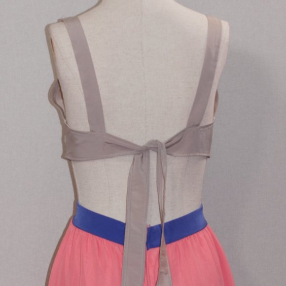 Multi Color Silk Halter Dress (S) - Picture 10 of 13